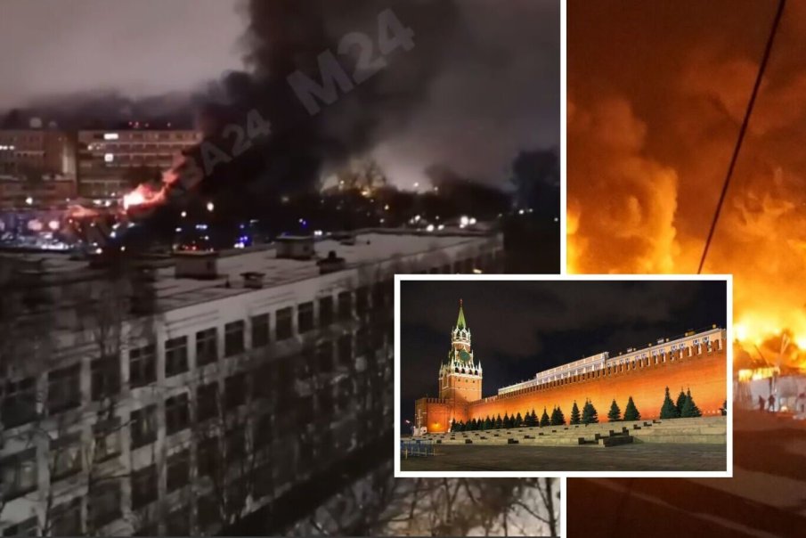 Пожар избухна до дъщерята на Роскосмос (ВИДЕО)