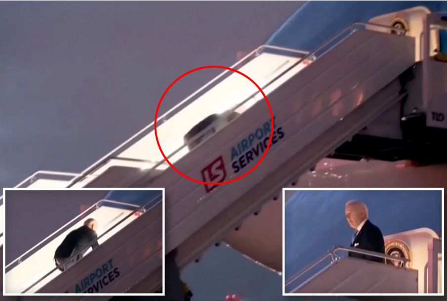 Какво се случва? Байдън пак се преби, докато се качва на самолет (ВИДЕО)