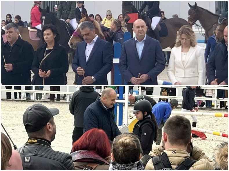 НА ТОДОРОВДЕН: Радев се появи на конния празник в Царацово (СНИМКИ)