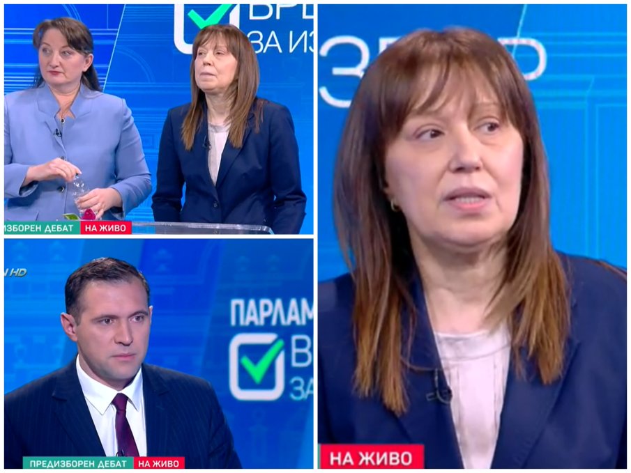 ШОК В ЕФИР: Филиз Хюсменова колабира по време на предизборния дебат в Би Ти Ви (СНИМКИ)