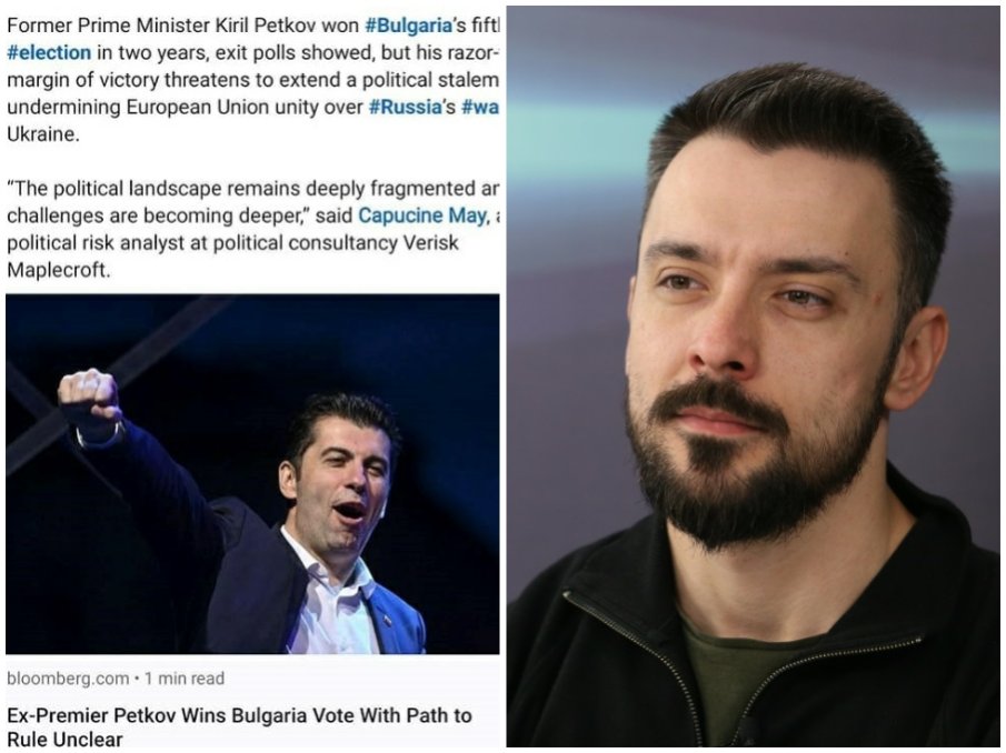 СКАНДАЛ: Кристиян Шкварек излови в лъжа Блумбърг“! Американското издание пуснало новина“ за победа на ПП на изборите, авторът - бивш журналист от Дневник“