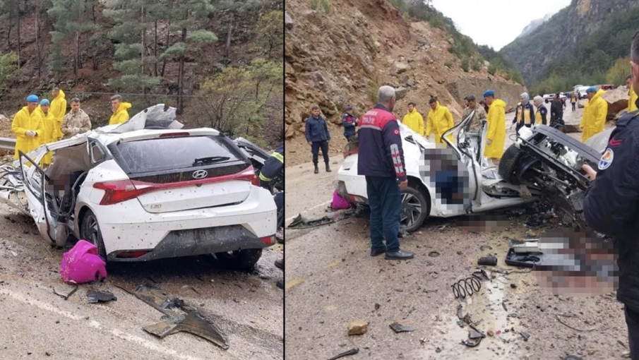 Скала падна върху автомобил в Адана, четири жени са загинали