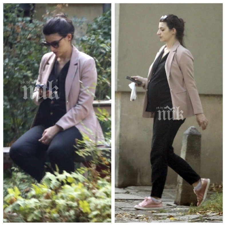 САМО В ПИК: Бременната Лена в неочакван капан - аха да роди на пейка в градинка (ПАПАРАШКИ СНИМКИ)