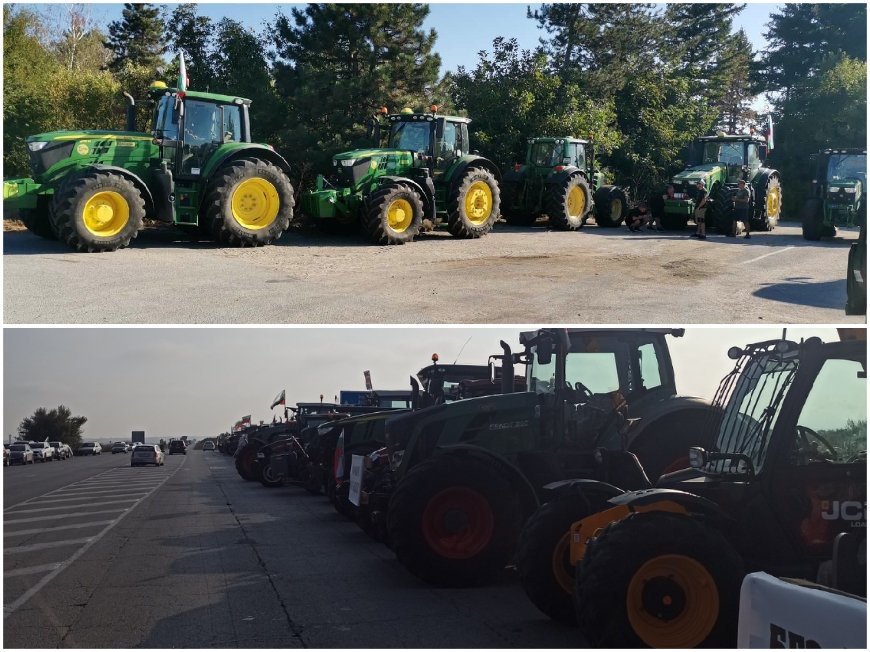 САМО В ПИК TV! Първи СНИМКИ И ВИДЕО от протеста на земеделците - подготвят тракторите за поход към София