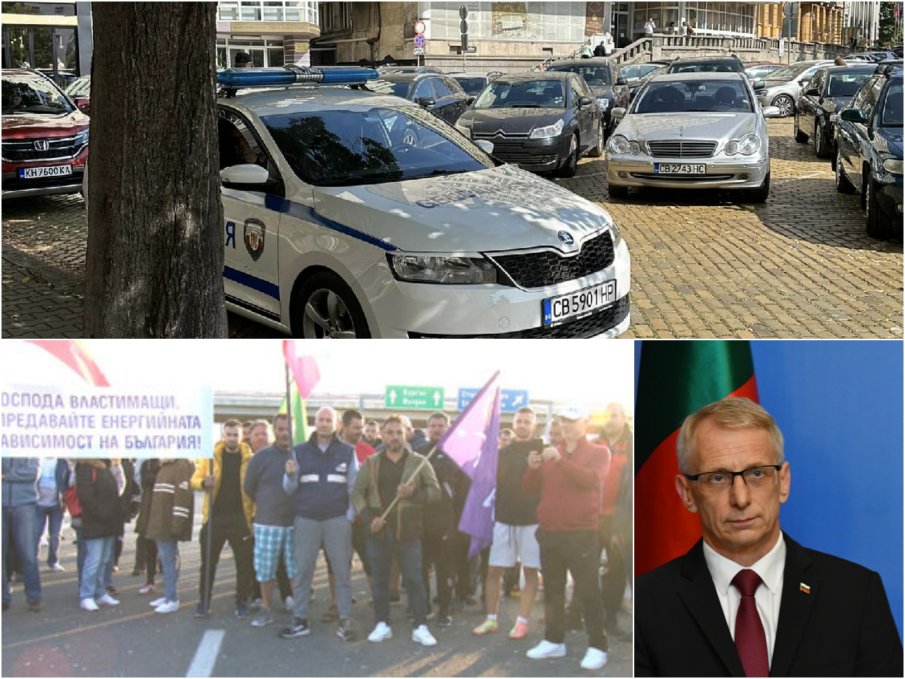 МРЕЖАТА ГЪРМИ! Ето как полицията охранява срещата на миньорите със сглобката (СНИМКИ)