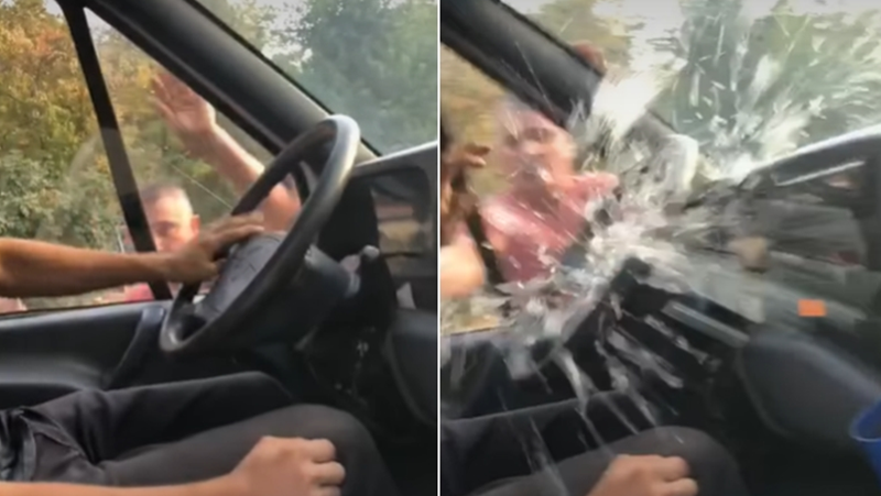 Психопат вилнее на кръстовище в Пловдив, размахва пистолет