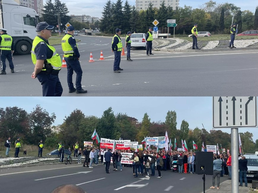 ИЗВЪНРЕДНО! Бургас е под блокада - служители на Лукойл затвориха пътя за магистрала Тракия (СНИМКИ/ВИДЕО)