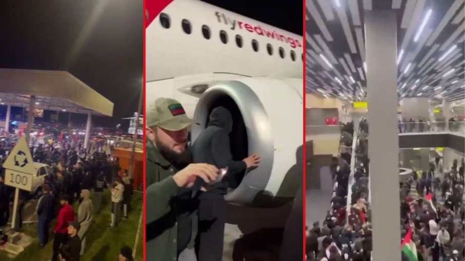 Безредици на летището в Махачкала - разгневена тълпа щурмува самолет с евреи