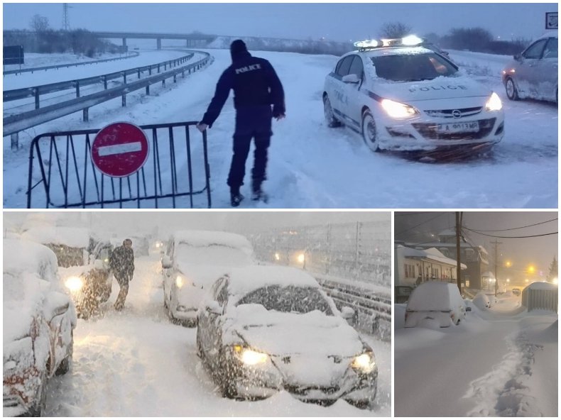 БЪЛГАРИЯ В СНЕЖЕН КАПАН! Бедствено положение в няколко области, нощ без ток и блокирани пътища