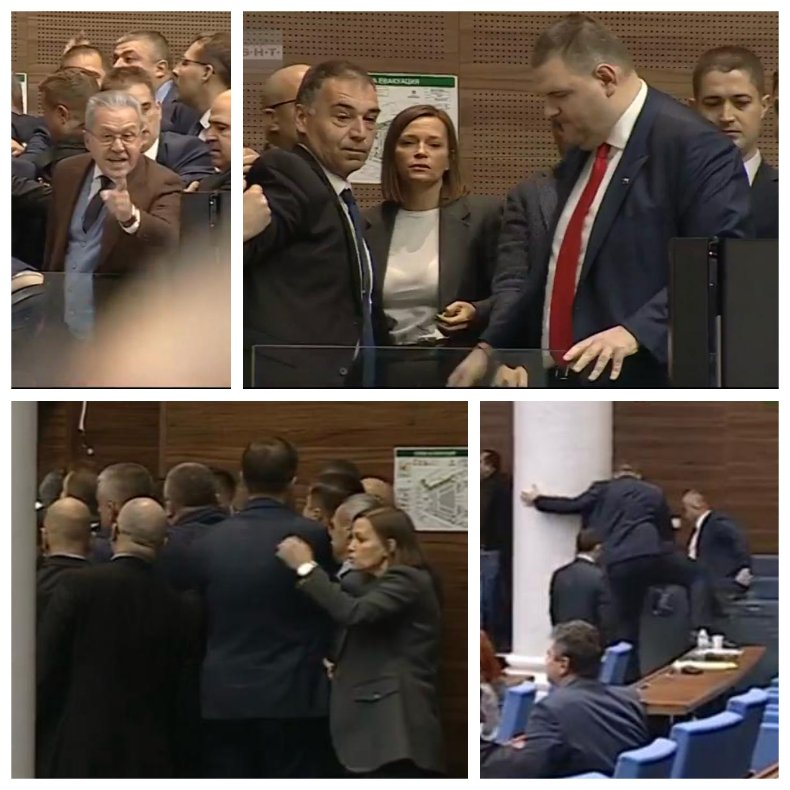 Вижте баталните сцени в Народното събрание, където депутати от ДПС и Възраждане се биха (ВИДЕО)