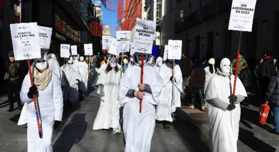Протест срещу насилието над жени в Мадрид