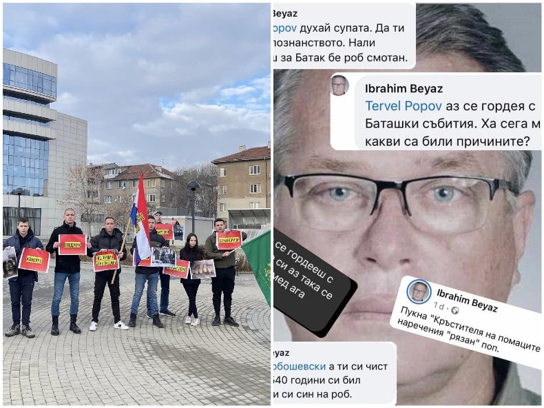 Протест срещу писателя Ибрахим Бялев - гордеел се с Баташкото клане, подиграл се с отец Боян Саръев