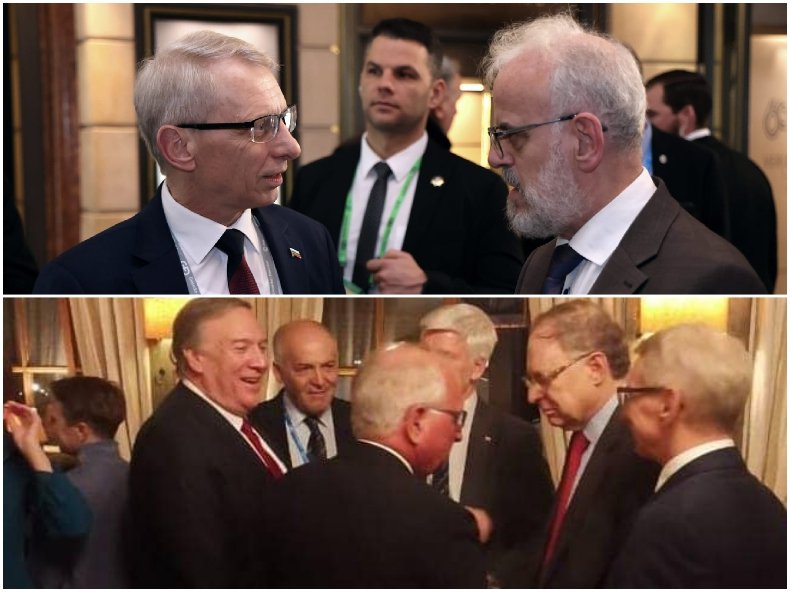 БАРАБАР ПЕТКО С МЪЖЕТЕ: Денков разговаря с Талат Джафери и Майкъл Помпео в Мюнхен