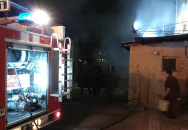 Пожар лумна в Централна поща в Пловдив