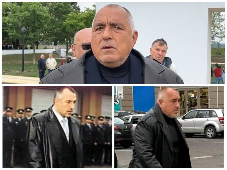ГОРЕЩО В ПИК: Борисов плаши Промяната с нов черен шлифер, копие на легендарния тренчкот, с който ловеше бандити (СНИМКИ)