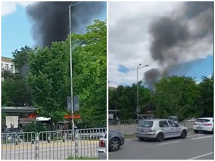 СИГНАЛ ДО ПИК: Гори ресторант до метростанция Г. М. Димитров (ВИДЕО)