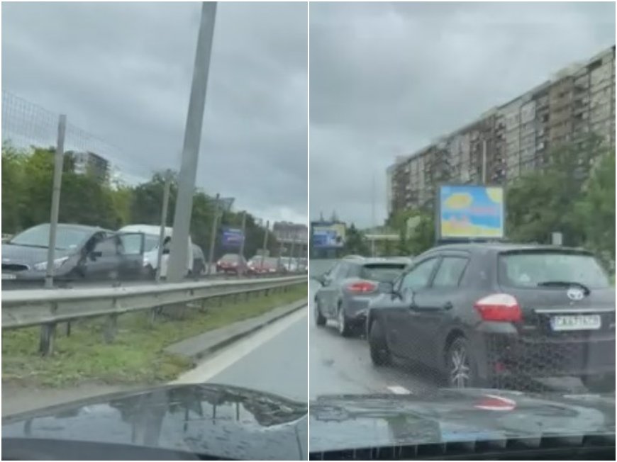 ПЪРВО В ПИК! Две катастрофи затапиха движението по бул. Цариградско шосе (ВИДЕО)