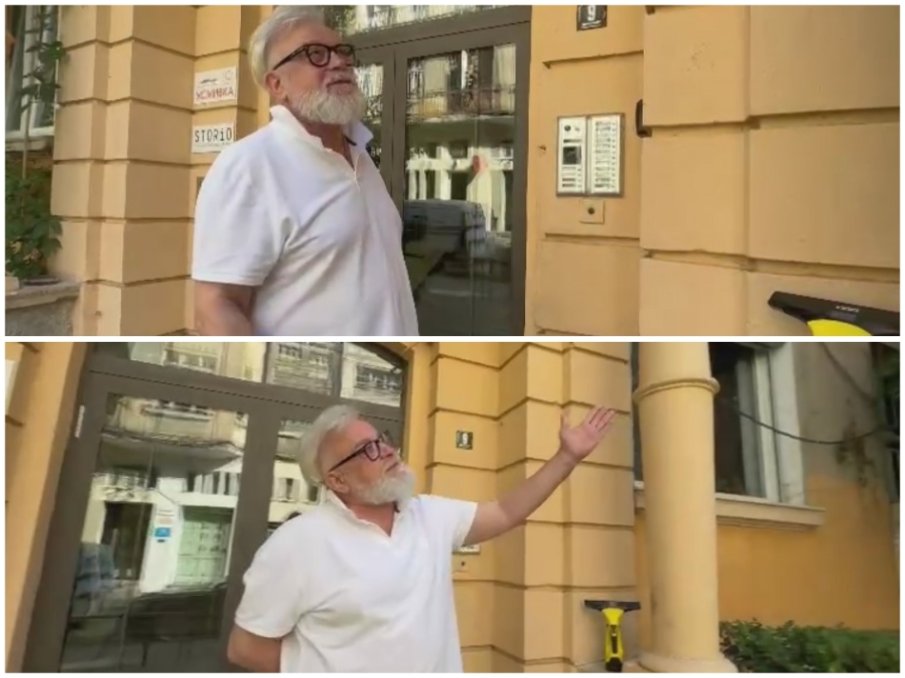 САМО В ПИК: Топ актьорът Владо Пенев не се срамува - мие прозорците на кооперацията си (ВИДЕО)
