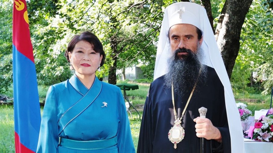 Патриарх Даниил присъства на прием в посолството на Монголия