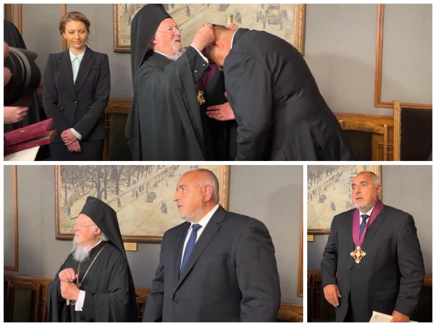 ПЪРВО В ПИК! Борисов се срещна с Вартоломей, вселенският патриарх го награди с високо отличие (СНИМКИ/ВИДЕО)