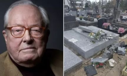 Оскверниха с чук гроба на Жан-Мари Льо Пен