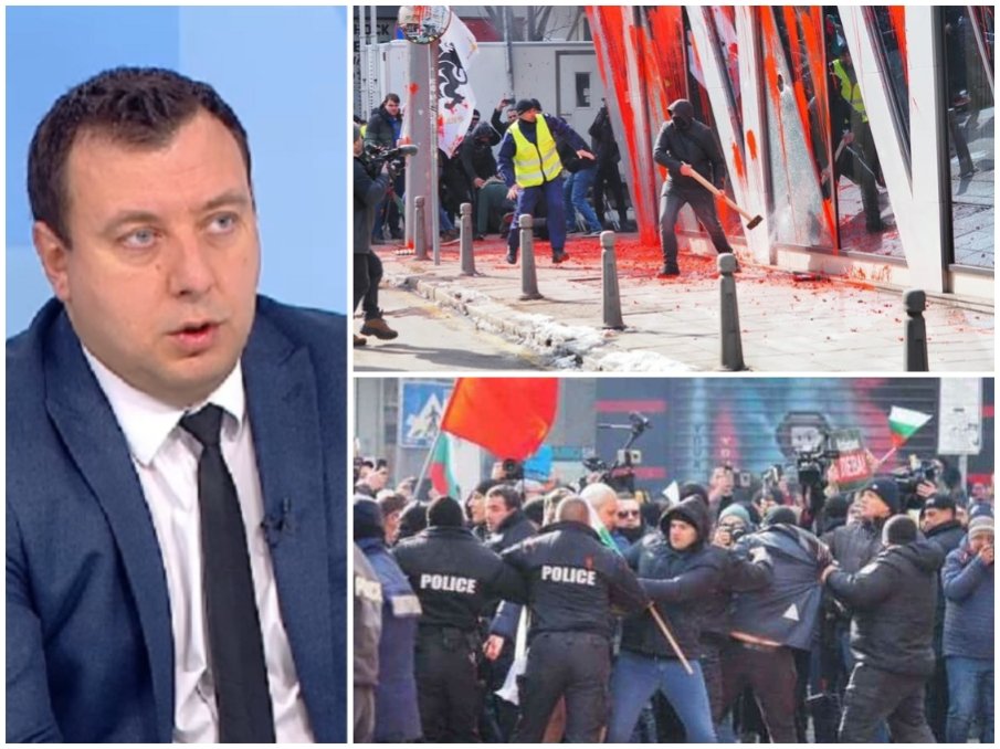 НАГЛОСТ! Депутат от Възраждане“ брани яростно хулиганите, потрошили сградата на ЕК - не знаел, не чул, не видял: Някой хвърлил боя, хвърлил две-три бомбички и чак вече радикализация... НАГЛОСТ! Депутат от Възраждане“ брани яростно хулиганите, потрошили сградата на ЕК - не знаел, не чул, не видял: Някой хвърлил боя, хвърлил две-три бомбички и чак вече радикализация...