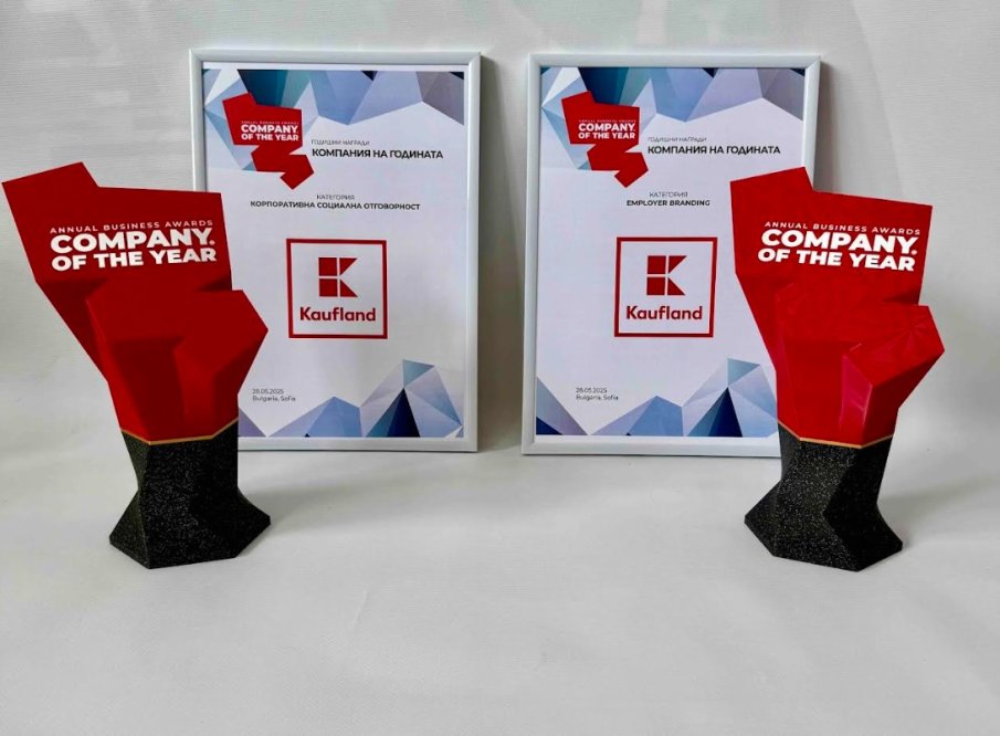 Kaufland България с две отличия в конкурса „Компания на годината“ 2025 (СНИМКИ) Kaufland България с две отличия в конкурса „Компания на годината“ 2025 (СНИМКИ)