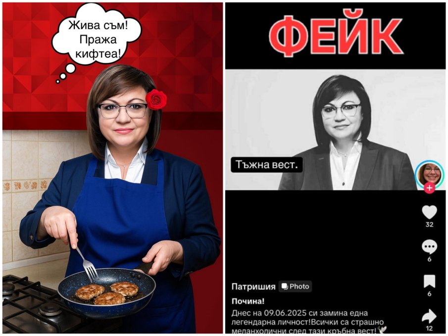 МРЕЖАТА ГЪРМИ за изцепката на Нинова: Мечтата на всеки български мъж е жената да пържи кюфтета и да се пипа МРЕЖАТА ГЪРМИ за изцепката на Нинова: Мечтата на всеки български мъж е жената да пържи кюфтета и да се пипа