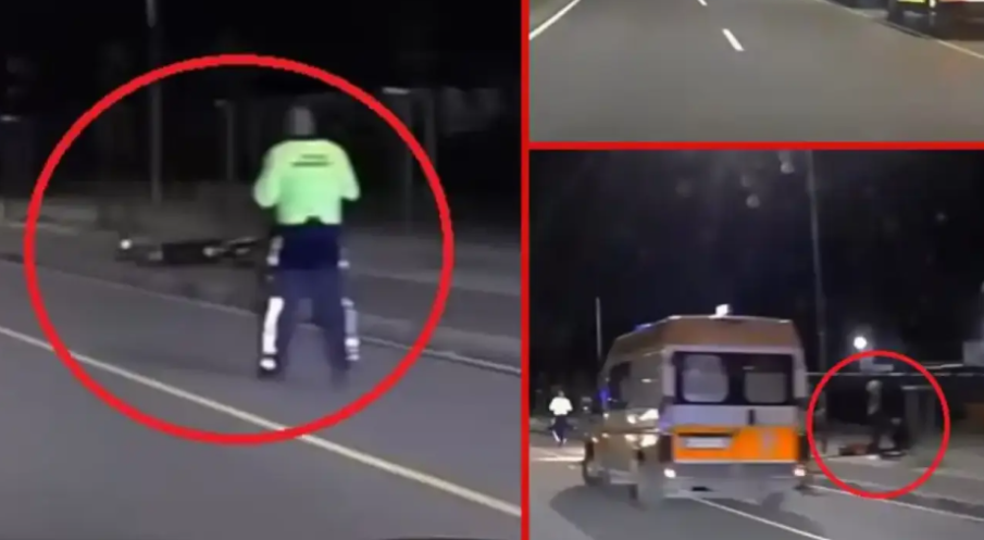 КРЪВ НА ПЪТЯ! Мъж с тротинетка се разби на столичен булевард (ВИДЕО)