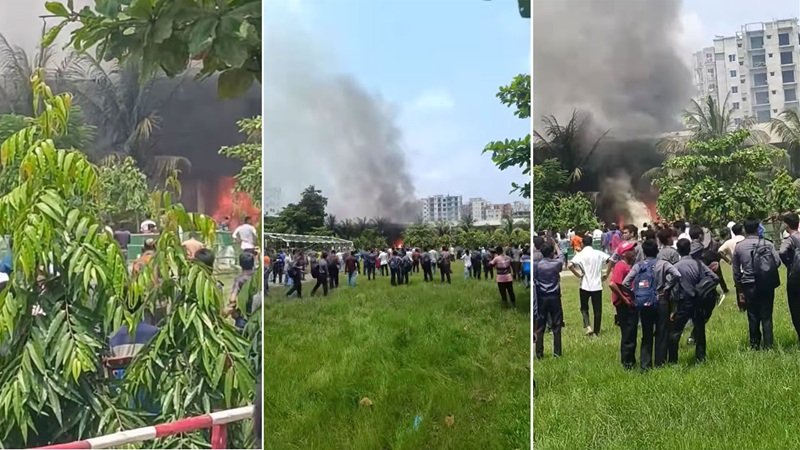 ТРАГЕДИЯ! Военен самолет се разби в училище в Бангладеш, жертвите са най-малко 19 (ВИДЕО)