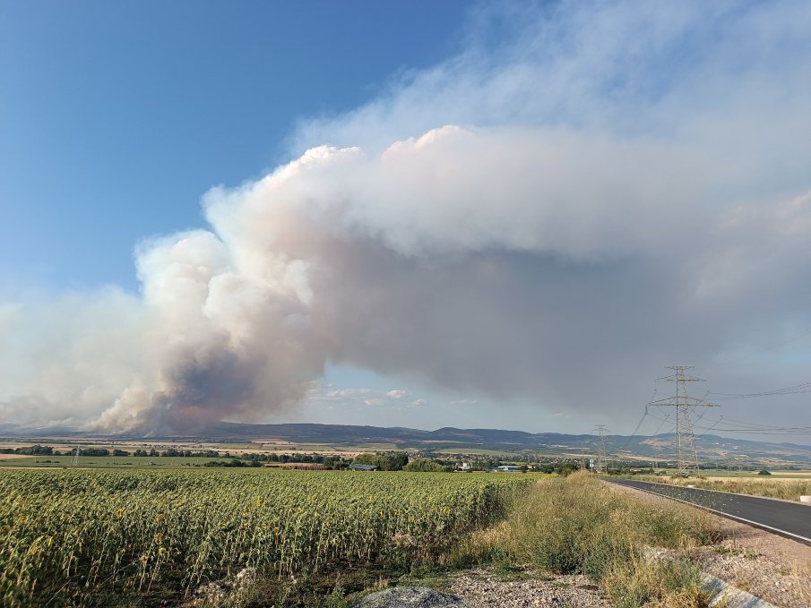 НЯМА КРАЙ: Пожар гори край Костинброд, активираха BG-Alert