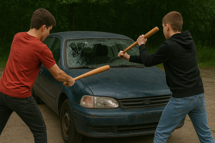 Тийнейджъри нападнаха с дървени пръти 46-годишен мъж, изпотрошиха колата му