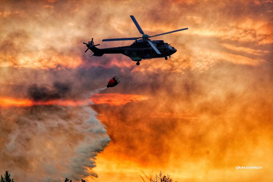 Два Кугъра се борят с огнената стихия в Пирин