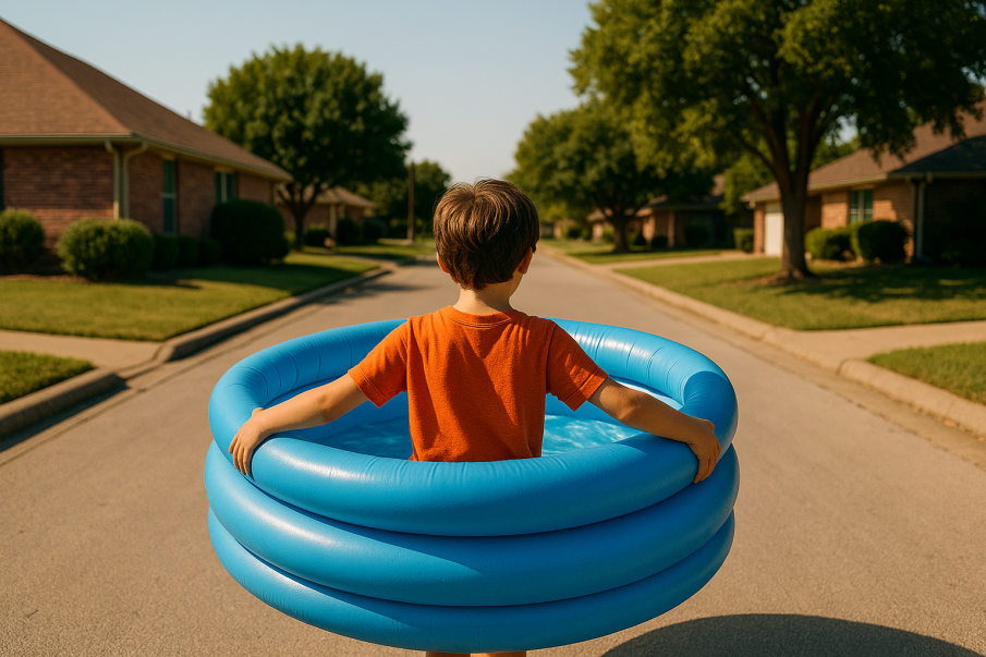 Малчуган си открадна басейн от магазин в Софийско