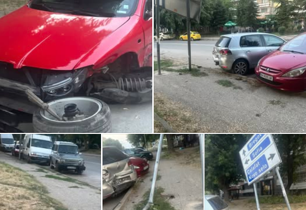 Млад шофьор помете пет коли и микробус във Видин