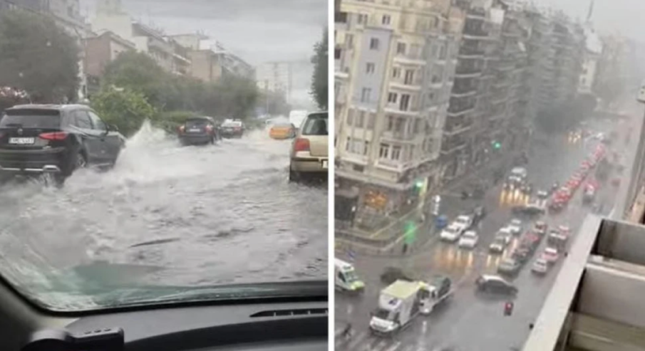 Силни дъждове наводниха пътища в Гърция