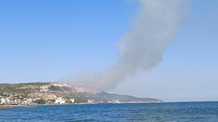 Пожар гори в района на Балчик