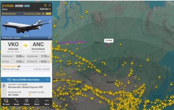 Трети самолет се отправи от Москва за Аляска, появи се и чартърен полет със същата дестинация