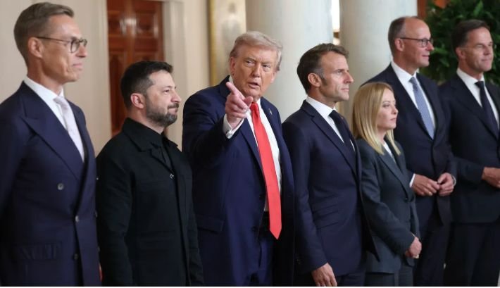 Евролидерите като част от миманса на срещата Тръмп - Зеленски