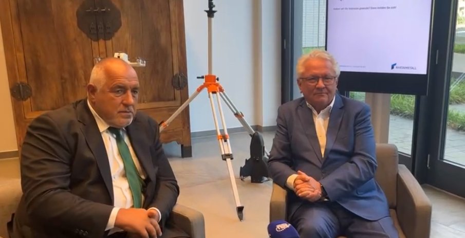 ПЪРВО В ПИК! Шефът на Райнметал намекна, че инвестира у нас заради Борисов. Лидерът на ГЕРБ: Благодаря на концерна, че оцени огромния потенциал, който имаме (ВИДЕО)