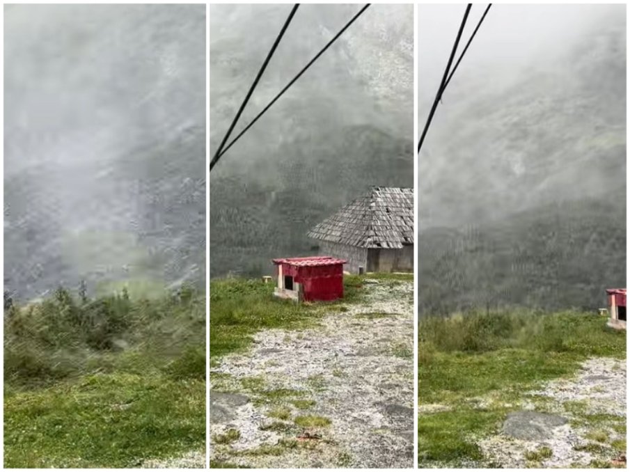 Необичайно явление изненада румънците: В Карпатите падна сняг (ВИДЕО)