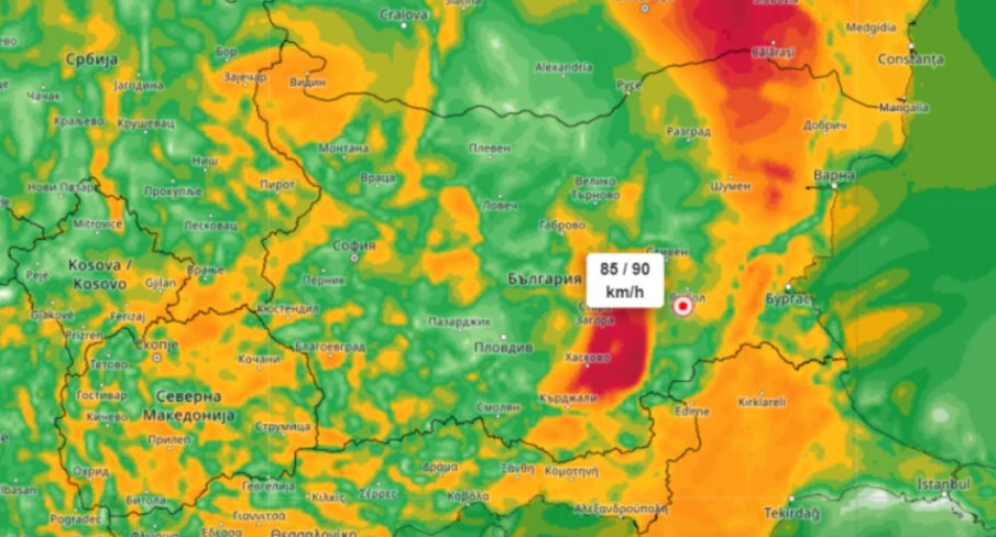 Meteo Balkans предупреждава за рязко влошаване на времето, идват бури от северозапад