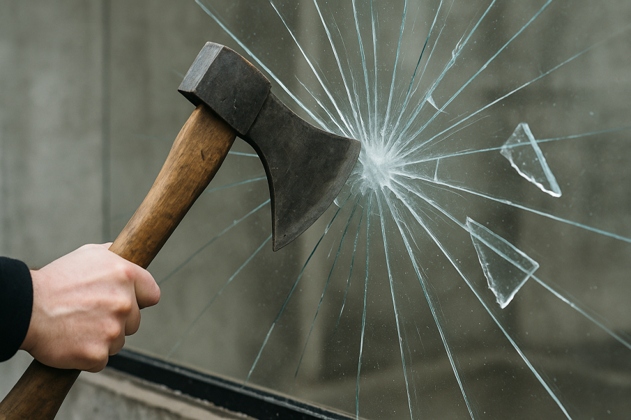 Мъж с брадва изпотроши офиса на ГЕРБ в Добрич