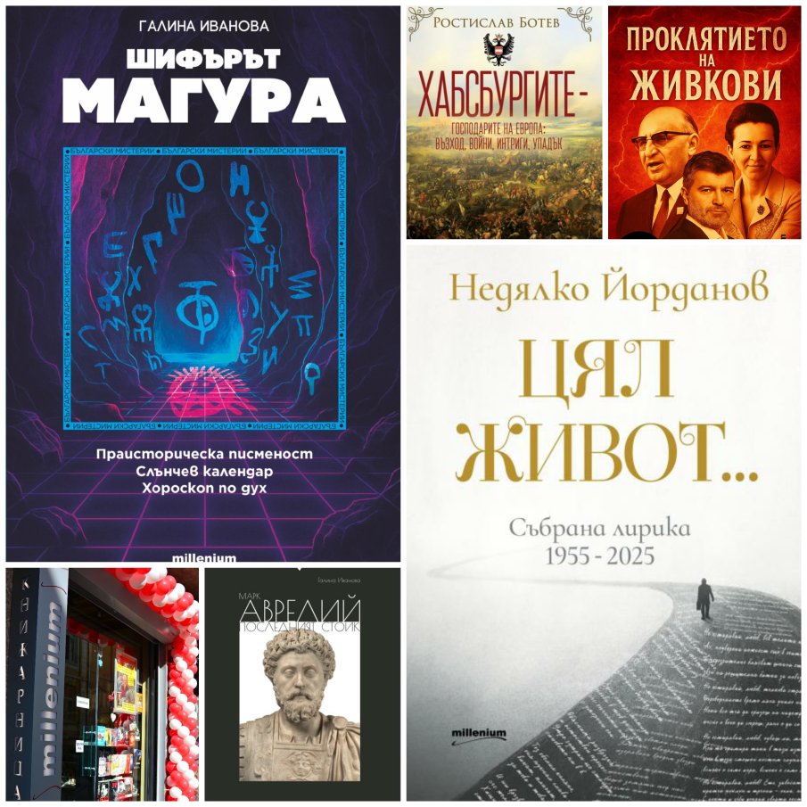 Топ 5 на най-продаваните книги на издателство Милениум (23-29 август)