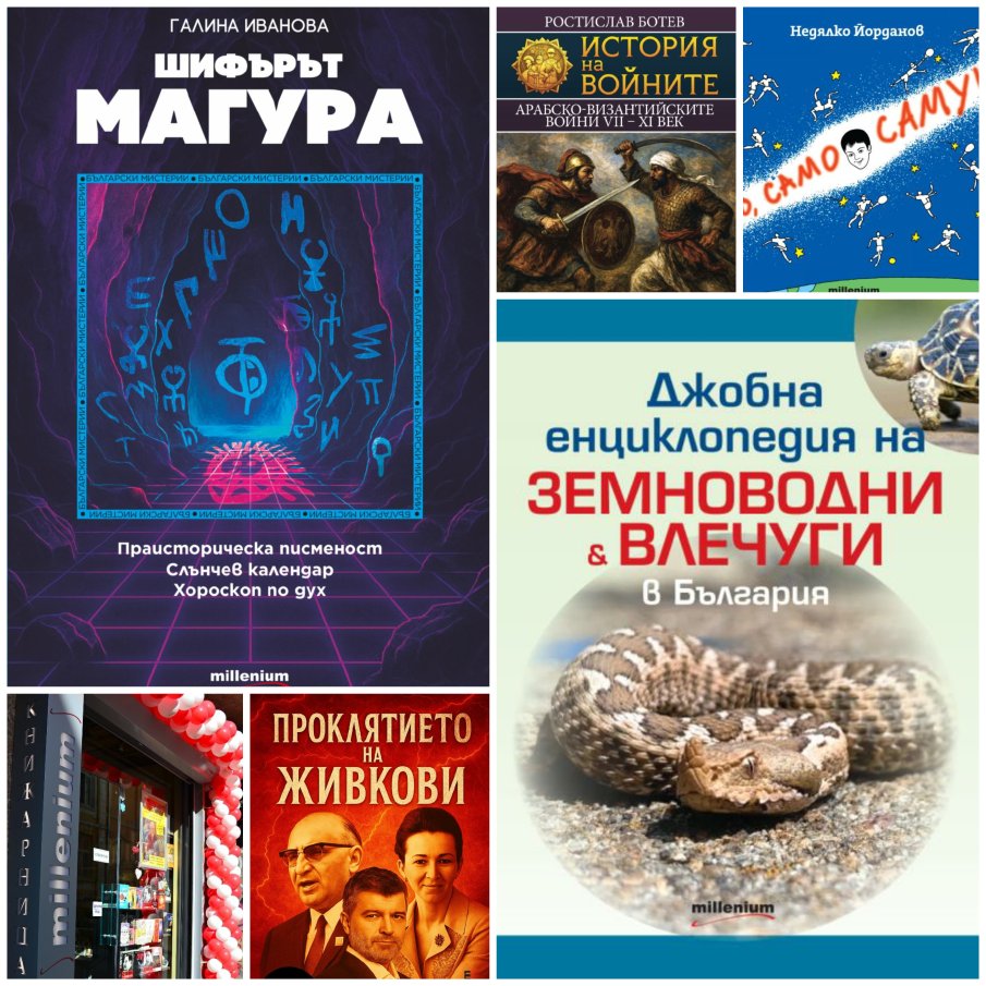 Топ 5 на най-продаваните книги на издателство Милениум (30 август-5 септември)