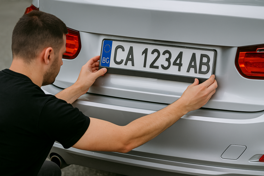Спипаха шофьор, сложил си фалшив номер на колата