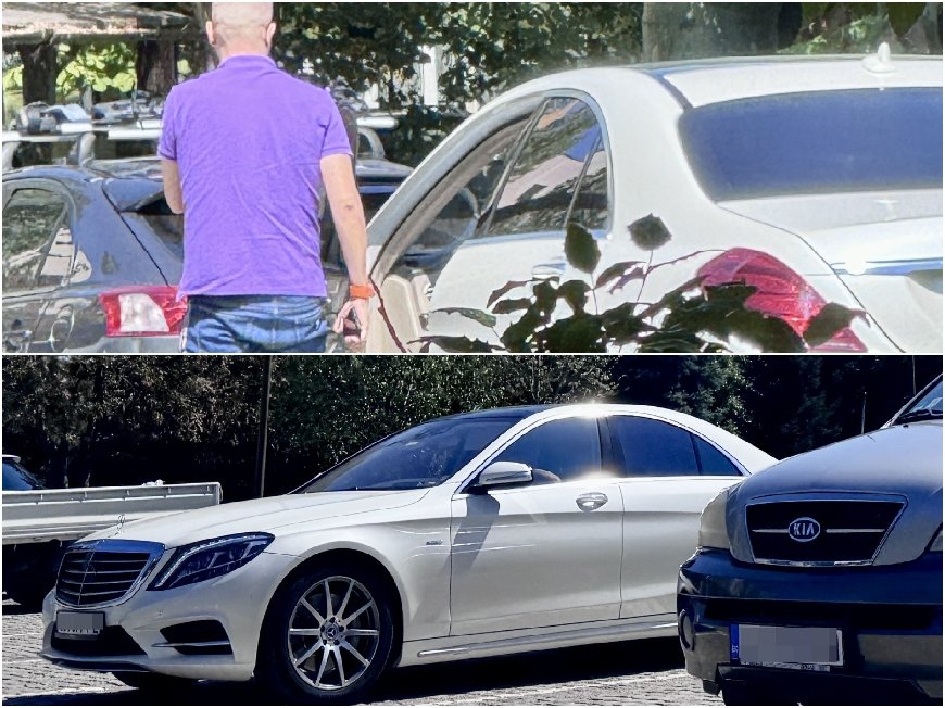 САМО В ПИК! Криско трепери над 10-годишната си S-класа (СНИМКИ)
