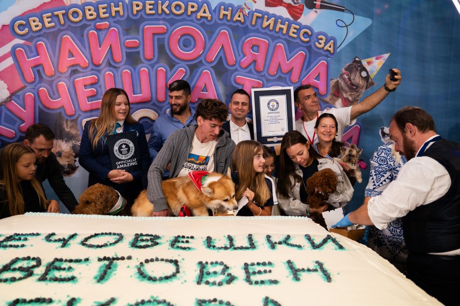 България влезе в книгата на Гинес с най-голямата кучешка торта в света