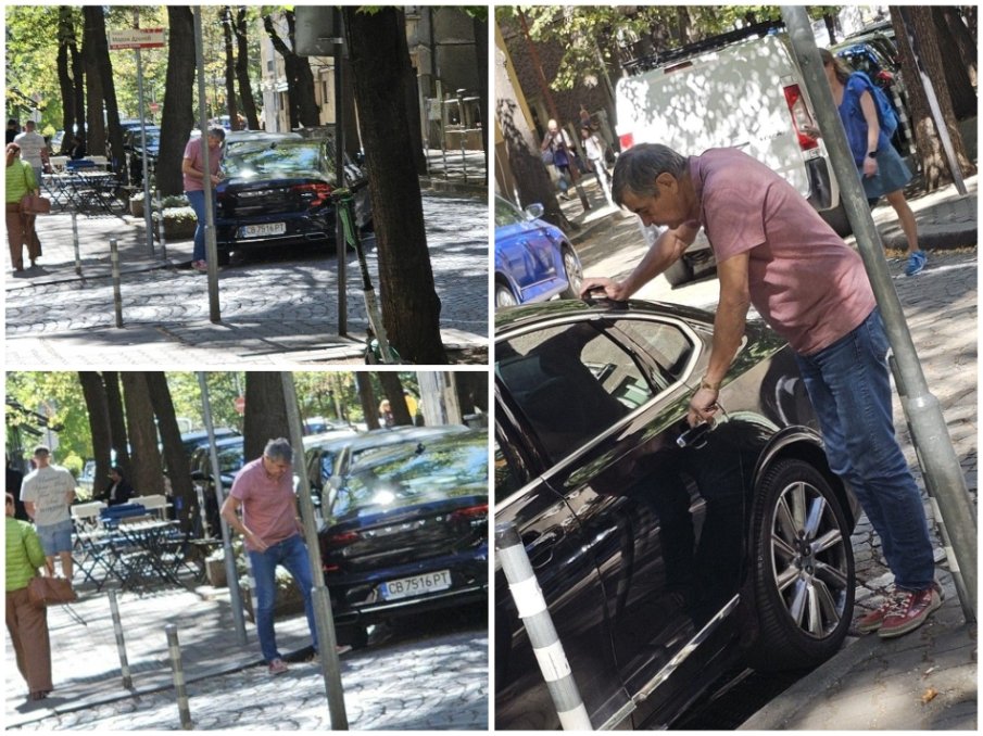 САМО В ПИК! Бившият кмет Софиянски ГАЗИ ЗАКОНИТЕ: Паркира насред София в насрещното и на кьоше (ПАПАРАШКИ СНИМКИ)