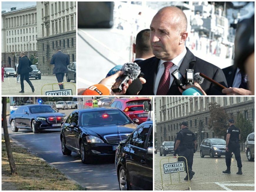 МЪЛНИЯ В ПИК! Егати нахалството - Радев реши да се разходи из народа, пазят го четирима души от НСО и двама полицаи (СНИМКИ)
